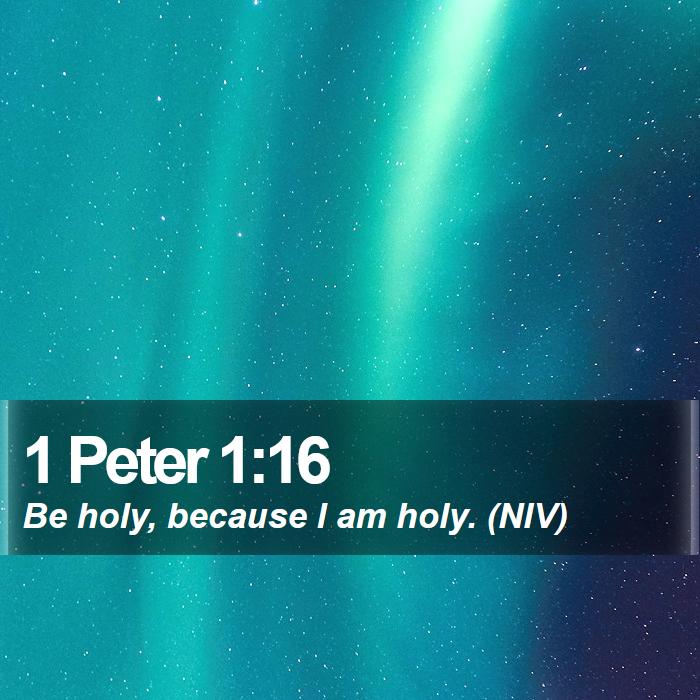 1 Peter 1:16 - Be holy, because I am holy. (NIV)
