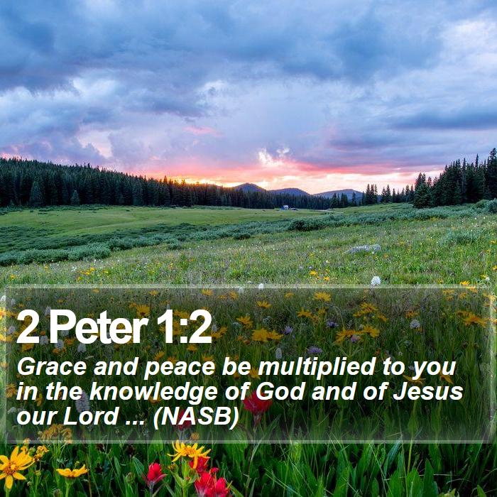 2 Peter 1:2 - Grace and peace be multiplied to you in the knowledge of God and of Jesus our Lord ... (NASB)
