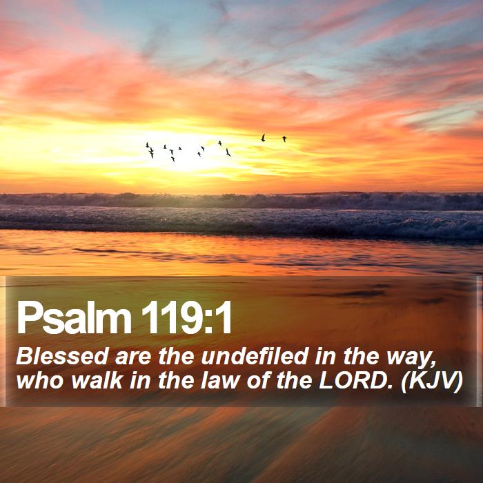 Psalm 119:1 - Blessed are the undefiled in the way, who walk in the law of the LORD. (KJV)
