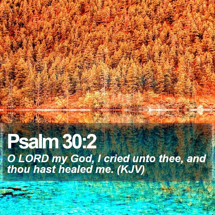 Psalm 30:2 - O LORD my God, I cried unto thee, and thou hast healed me. (KJV)
