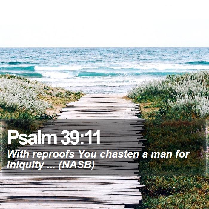 Psalm 39:11 - With reproofs You chasten a man for iniquity ... (NASB)
